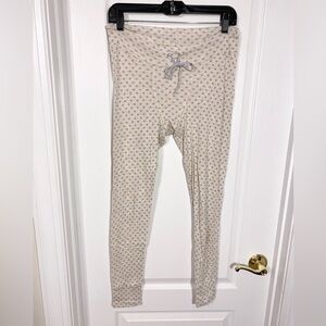 Y2K Lucky Brand Four Leaf Clover Print Long John Style Knit PJ Lounge Pants L